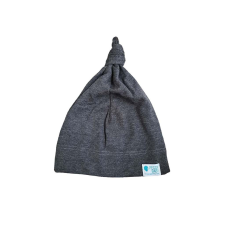  Bolyhos téli csomós sapka, egyszínű, sötétszürke babasapka, sál