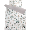 BOMIMI Ágyneműhuzat - Utazó állatkert, szürke