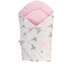 BOMIMI Quick wrap puha fordítható pillangók rózsaszínű pólya