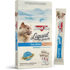 BonaCibo Bonacibo Snacks for Cats Liquid Snacks - Salmon 90 g jutalomfalat macskáknak