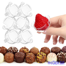  Bonbon tartó félgömb pálcázható opálos 4 cm dekorációs kellék