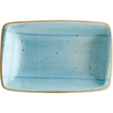 BONNA Téglalap alakú tál, Bonna Aura Aqua 15x9 cm tányér és evőeszköz