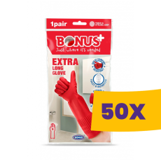 Bonus extra hosszú (38 cm), vastag gumikesztyű (Karton - 50 pár)