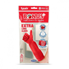  Bonus gumikesztyű extra hosszú 38cm "L" (5 pár/gyűjtő, 50 pár/karton)
