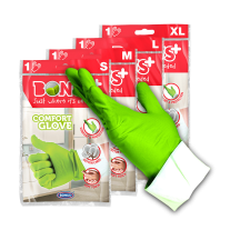 Bonus Gumikesztyű M háztartási Bonus+ Komfort zöld_B012 védőkesztyű