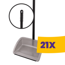Bonus hosszúnyelű szemeteslapát - 70cm-es nyéllel, gumis élű (Karton - 21 db) takarító és háztartási eszköz