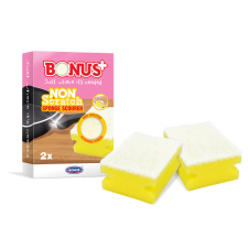 Bonus Mosogató szivacs karcmentes 2 db/csomag, B353 Bonus+, tisztító- és takarítószer, higiénia