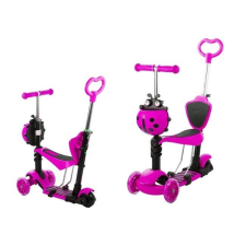 Bony+ Gyerek roller 5 az 1-be katicabogár, LED kerekekkel, rózsaszínű roller