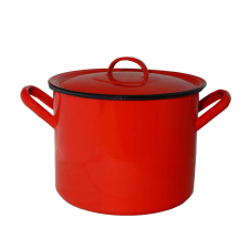 Bonyhádi zománcozott fazék fedővel 25 liter 34 cm hagyományos edény