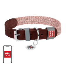  Bőr és újrahasznosított anyag kutyanyakörv QR-kóddal Waudog nyakörv, póráz, hám kutyáknak