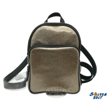  Bőr hátitáska, hátizsák, bronzos ajándéktárgy