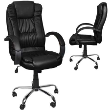  Bőr irodai szék - fekete forgószék