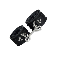  Bőr kézbilincs belül szőrmés fekete bilincs, kötöző