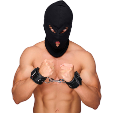  Bőr mandzsetta csuklóra Fekete bilincs, kötöző