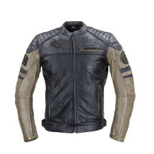 Bőr motoros kabát W-TEC Kostec fekete 3XL motoros kabát