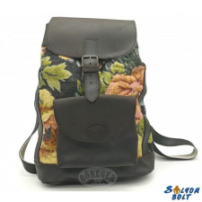  Bőr-szövet hátitáska, hátizsák, virág mintával ajándéktárgy