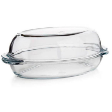 Borcam Ovális üveg sütőedény fedővel 4,9 l (A01532) sütés és főzés
