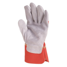  Bőrkesztyű COVERGUARD vászon piros 9-es 2 darab/pár
