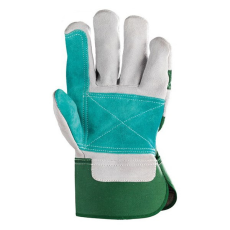  Bőrkesztyű COVERGUARD vászon zöld 12-es 2 darab/pár