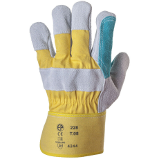  BŐRKESZTYŰ, DUPLA HASÍTÉKBŐR TENYÉR/SÁRGA VÁSZON_9(csgt)