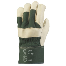  BŐRKESZTYŰ, SZÜRKE SZÍNMARHA/ZÖLD VÁSZON KÉZHÁT (10)