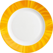 Bormioli Rocco Sekély tányér, Bormioli Rocco Careware 19,5 cm, sárga tányér és evőeszköz