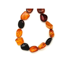  Borostyán pebble 10-18x14-24mm nyaklánc 45-55cm nyaklánc