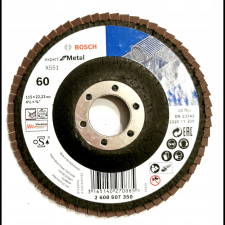 Bosch EXPERT X551 legyezőtárcsa fémhez, egyenes, üvegszövet alátéttányér, Zirkon 115mm, G60 (2608607350) barkácsgép tartozék