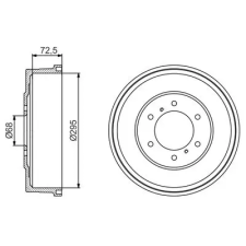 Bosch fékdob 0 986 477 215 autóalkatrész