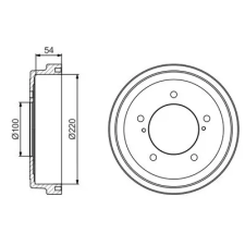 Bosch fékdob 0 986 477 236 autóalkatrész