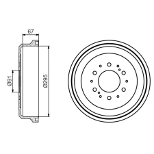 Bosch fékdob BOSCH 0 986 477 241 autóalkatrész