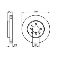Bosch féktárcsa 0 986 478 286 autóalkatrész