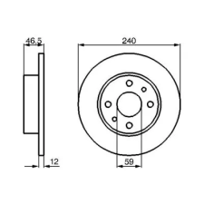Bosch féktárcsa 0 986 478 353 autóalkatrész