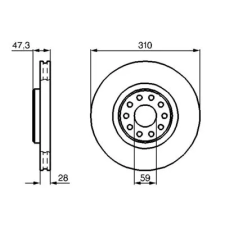 Bosch féktárcsa 0 986 478 669 autóalkatrész