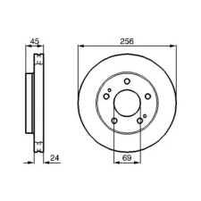 Bosch féktárcsa 0 986 478 708 autóalkatrész