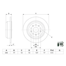 Bosch féktárcsa 0 986 479 K00 autóalkatrész