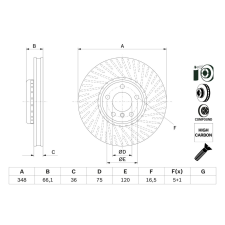 Bosch féktárcsa BOSCH 0 986 479 E18 féktárcsa