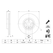 Bosch féktárcsa BOSCH 0 986 479 J41 autóalkatrész