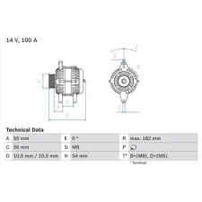 Bosch generátor 0 986 042 740 autóalkatrész