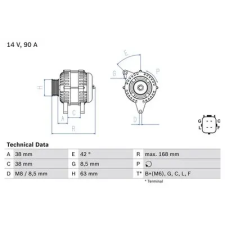 Bosch generátor 0 986 082 790 autóalkatrész