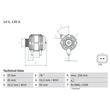 Bosch generátor 0 986 083 840 autóalkatrész