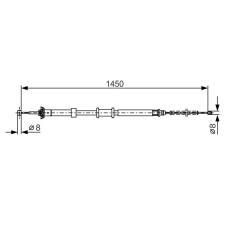 Bosch huzal, rögzítőfék BOSCH 1 987 482 199 autóalkatrész