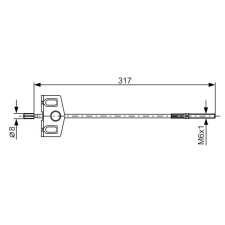 Bosch huzal, rögzítőfék BOSCH 1 987 482 342 autóalkatrész