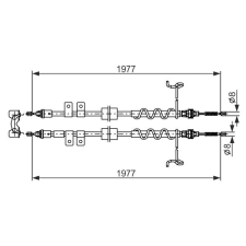 Bosch huzal, rögzítőfék BOSCH 1 987 482 870 autóalkatrész