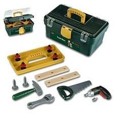 Bosch játék szerszámosláda fúróval barkácsolás