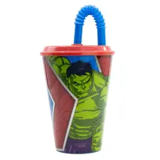  Bossúállók műanyag szívószálas pohár - 430 ml kulacs, kulacstartó