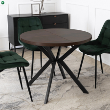  Bővíthető Étkezőasztal Dió/Fekete Színben. LUGO 90-190 cm bútor