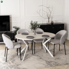  Bővíthető Étkezőasztal Kasmír/Fehér Színben. LUGO 90-190 cm bútor