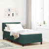  Box Spring ágy matraccal fekete 100x200 cm bársonyos Sötétzöld