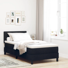  Box Spring Ágy Matraccal Fekete 90x200 cm Szövet ágy és ágykellék